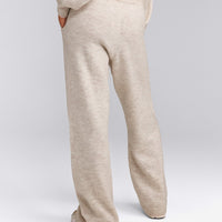 Oversized Knit Straight Leg Bottoms | Oat Marl