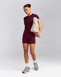 Mellow™ Motion Crew Neck Mid Top | Cherry Lacquer Purple
