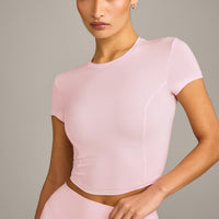 Mellow™ Motion Crew Neck Mid Top | Soft Girl Pink