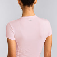 Mellow™ Motion Crew Neck Mid Top | Soft Girl Pink