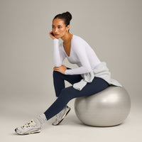 Mellow™ Motion Wide V Neck Long Sleeve Top | White