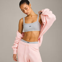 Seamless Scoop Neck Bralette | Grey Marl