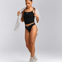 Seamless Strappy Vest | Black