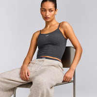 Seamless Strappy Vest | Charcoal Marl
