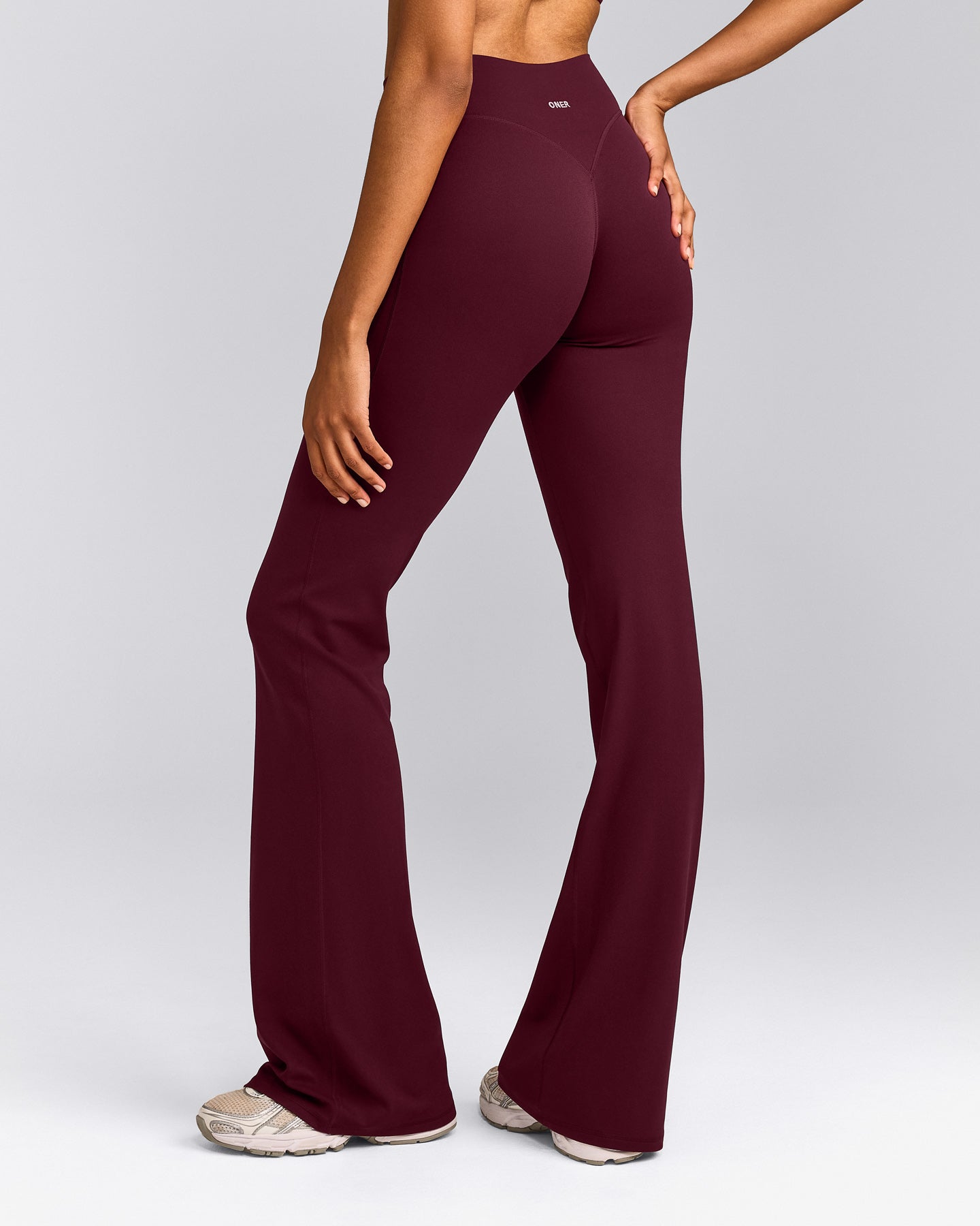 SoftMotion™ Flared Bottoms with Grey Logo | Cherry Lacquer Purple