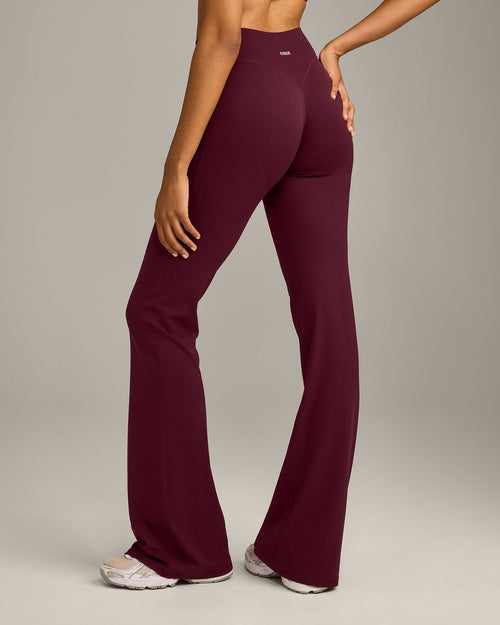 SoftMotion™ Flared Bottoms with Grey Logo | Cherry Lacquer Purple