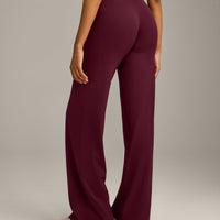 SoftMotion™ Straight Leg Bottoms with Grey Logo | Cherry Lacquer Purple