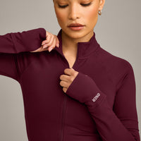 SoftMotion™ Mid Jacket with Grey Logo | Cherry Lacquer Purple