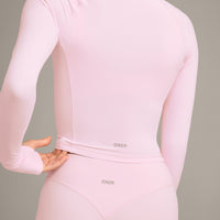 SoftMotion™ Mid Jacket with Grey Logo | Soft Girl Pink