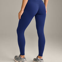 UnifiedMove High Waisted Leggings with Reflective Logo | Varsity Blue