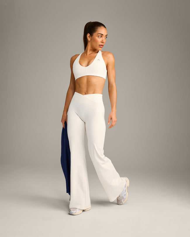 UnifiedMove™ Micro Bralette with Reflective Logo | Marshmallow White