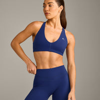 UnifiedMove Micro Bralette with Reflective Logo | Varsity Blue