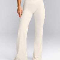 UnifiedMove™ Wrap Flared Bottoms with Reflective Logo | Marshmallow White