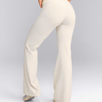 UnifiedMove™ Wrap Flared Bottoms with Reflective Logo | Marshmallow White