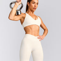 UnifiedMove™ Wrap Flared Bottoms with Reflective Logo | Marshmallow White