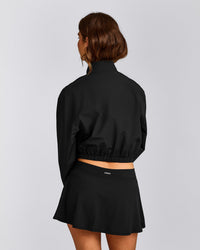Cropped Bomber Jacket | Black