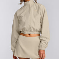Cropped Bomber Jacket | Oatmeal