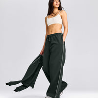 Jersey Tracksuit Straight Leg Joggers | Emerald Noir