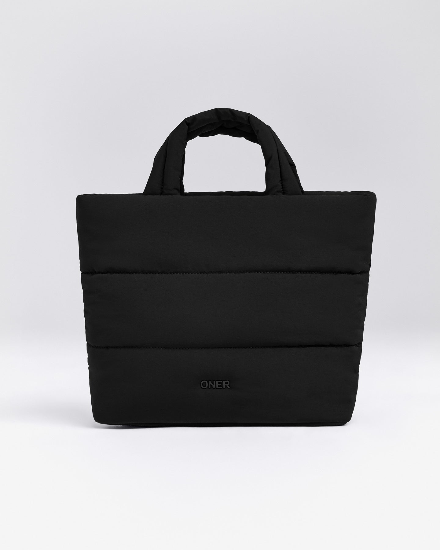 Quilted Midi Tote | Black