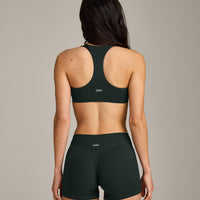 SoftMotion™ Bralette with Grey Logo | Emerald Noir