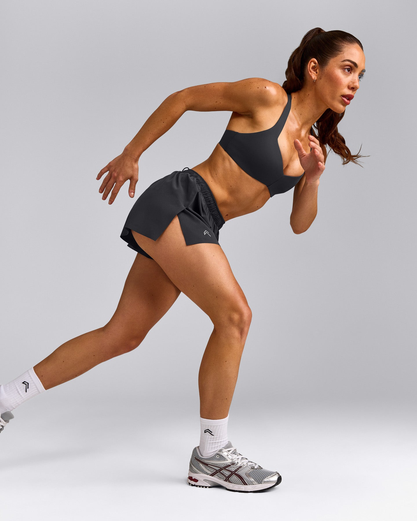 AirMove™ Lined Shorts 2" with Pocket and Reflective Logo | Coal
