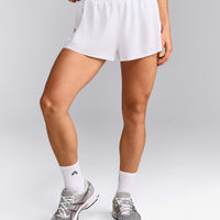 AirMove™ Lined Shorts 2" with Pocket and Reflective Logo | White