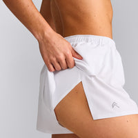 AirMove™ Lined Shorts 2" with Pocket and Reflective Logo | White
