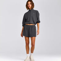 AirMove™ Lined Shorts 4" with Pocket and Reflective Logo | Coal