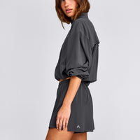 AirMove™ Lined Shorts 4" with Pocket and Reflective Logo | Coal