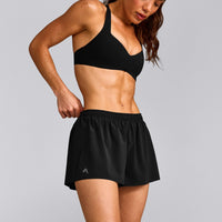 AirMove™ Lined Shorts 2" with Pocket and Reflective Logo | Black