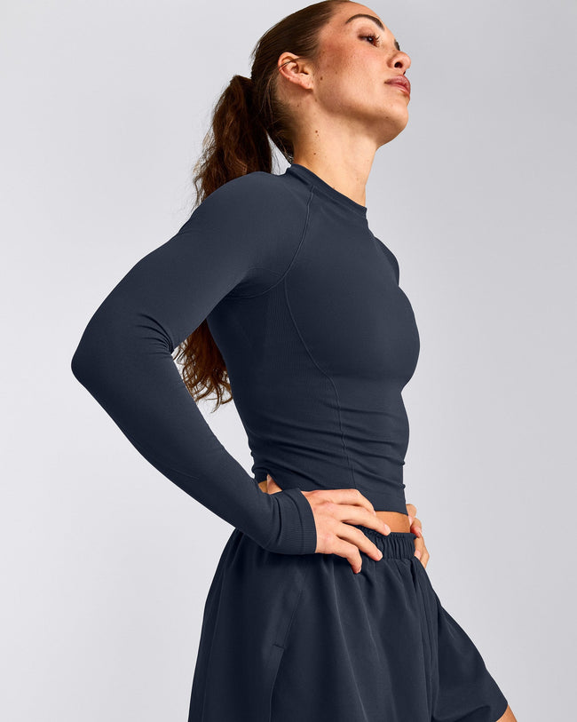 Oner Seamless Fitted Long Sleeve Top | Light True Blue