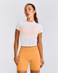 Oner Seamless Fitted Top | White