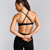 UnifiedMove™ Cross Back Sports Bra with Reflective Logo | Black