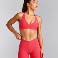 UnifiedMove™ Cross Back Sports Bra with Reflective Logo | Charged Pink