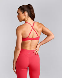 UnifiedMove™ Cross Back Sports Bra with Reflective Logo | Charged Pink