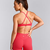 UnifiedMove™ Cross Back Sports Bra with Reflective Logo | Charged Pink
