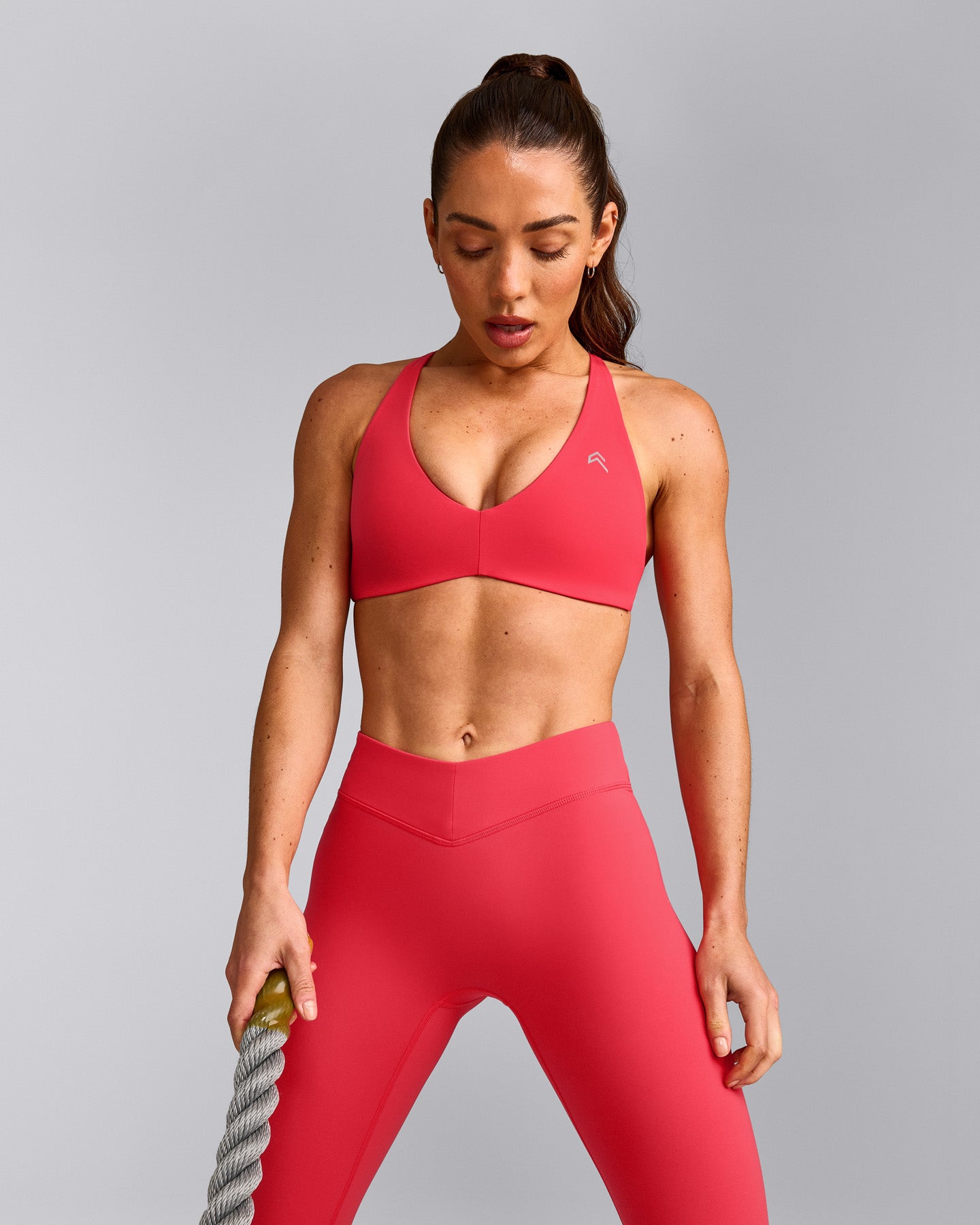 UnifiedMove™ Cross Back Sports Bra with Reflective Logo | Charged Pink