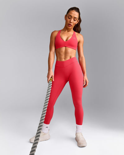 UnifiedMove™ Cross Back Sports Bra with Reflective Logo | Charged Pink