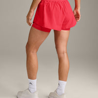 UnifiedMove™ Double Layer Shorts 5" with Reflective Logo | Charged Pink
