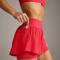 UnifiedMove™ Double Layer Shorts 5" with Reflective Logo | Charged Pink