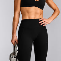 UnifiedMove™ Pocket Leggings with Bonding with Reflective Logo | Black