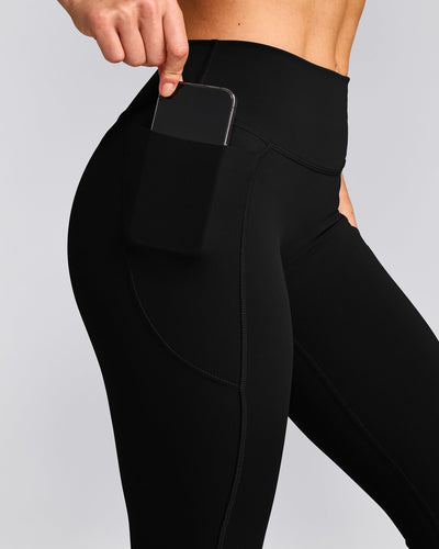 UnifiedMove™ Pocket Leggings with Bonding with Reflective Logo | Black