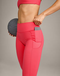 UnifiedMove™ Pocket Leggings with Bonding with Reflective Logo | Charged Pink