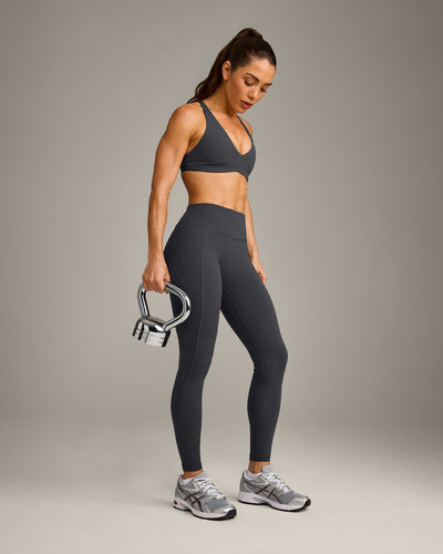 UnifiedMove™ Pocket Leggings with Bonding with Reflective Logo | Coal