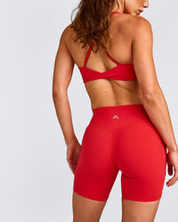UnifiedMove™ Pocket Shorts 6" with Bonding with Reflective Logo | Muscle Mommy Red