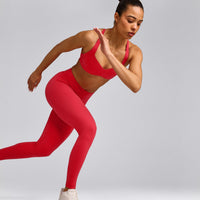 UnifiedMove™ V Front Mid Rise Leggings with Reflective Logo | Charged Pink