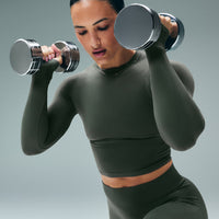 Oner Seamless Fitted Long Sleeve Top New Branding | Dark Khaki