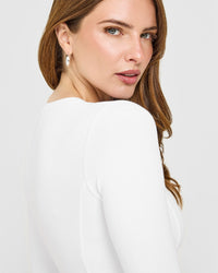 Mellow™ Rib Long Sleeve Cardigan | White