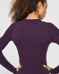 Go To Seamless Fitted Long Sleeve Top | Blackberry Purple