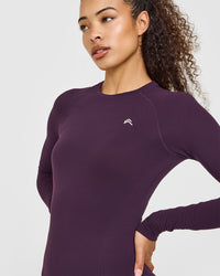 Go To Seamless Fitted Long Sleeve Top | Blackberry Purple